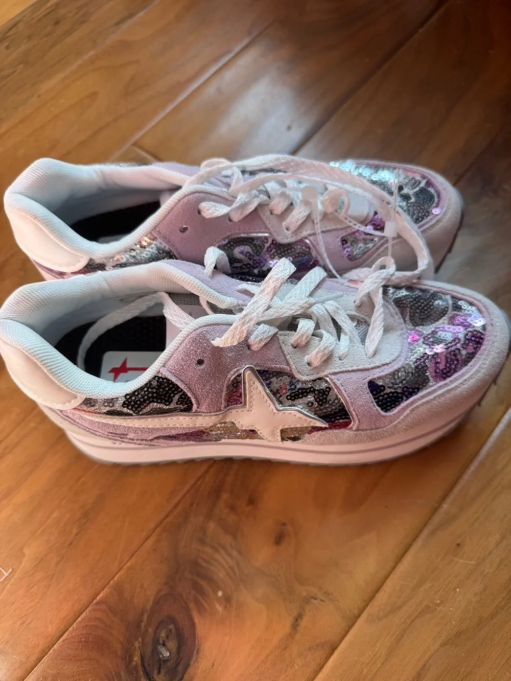 NWT W6yz Wizz Deva Grey Lilac Platform Sneakers Women Sz 7,5 - Picture 7 of 13